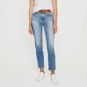 ADRIANO GOLDSCHMIED AG-ED SAIGE HIGH-RISE STRAIGHT JEANS BLUE WOMEN'S 29